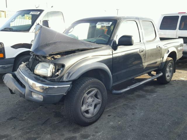 5TEGN92N71Z798379 - 2001 TOYOTA TACOMA DOU BLACK photo 2