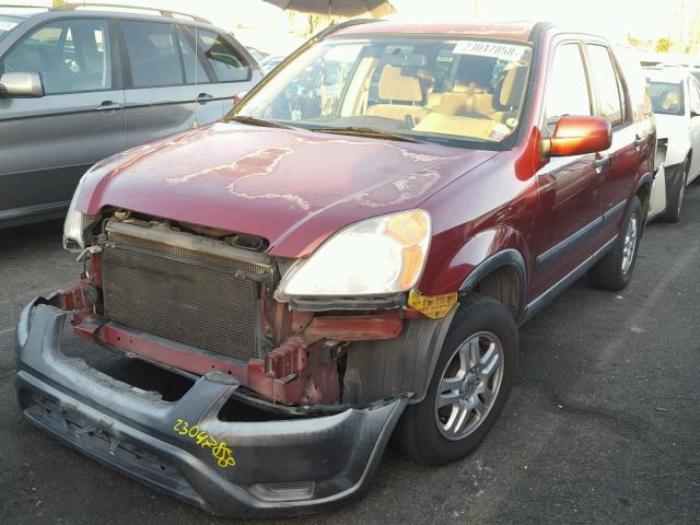 JHLRD78812C038968 - 2002 HONDA CR-V EX BURGUNDY photo 2