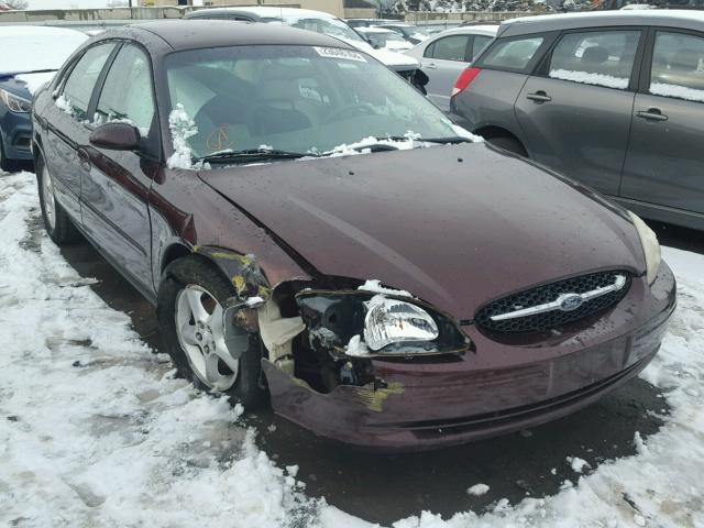 1FAHP55U21A166349 - 2001 FORD TAURUS SES BURGUNDY photo 1