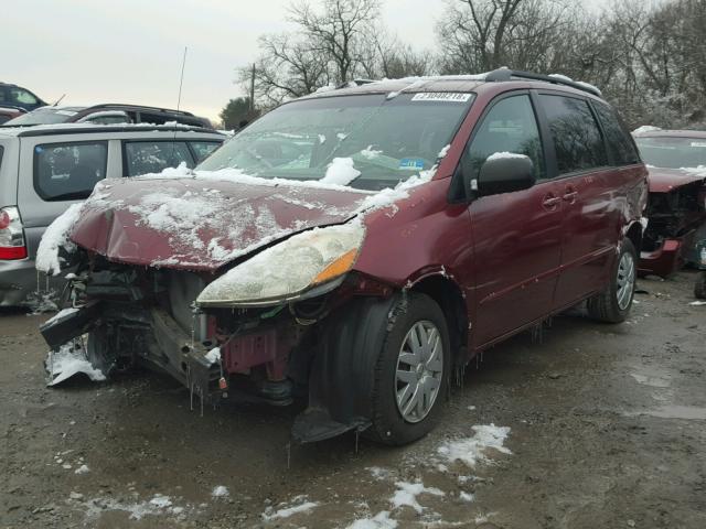 5TDZA23C96S551166 - 2006 TOYOTA SIENNA CE RED photo 2