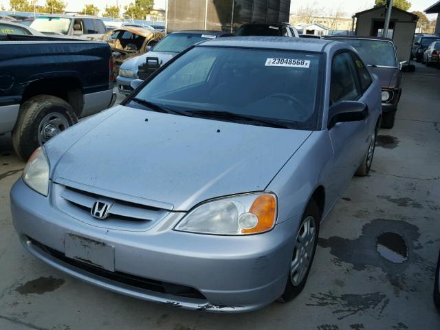 1HGEM21292L021079 - 2002 HONDA CIVIC DX SILVER photo 2