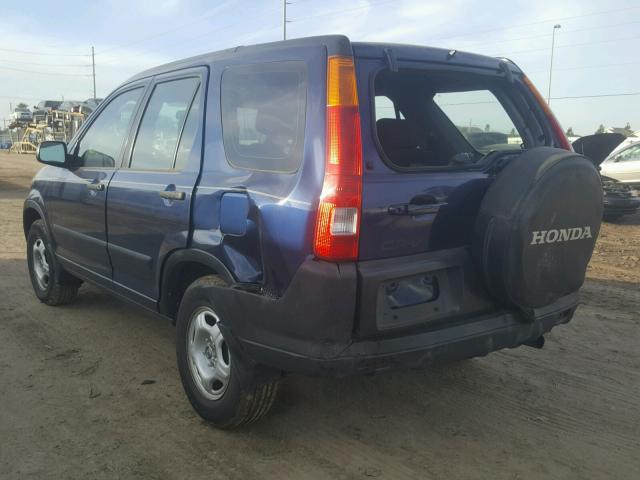 SHSRD68434U205074 - 2004 HONDA CR-V LX BLUE photo 3