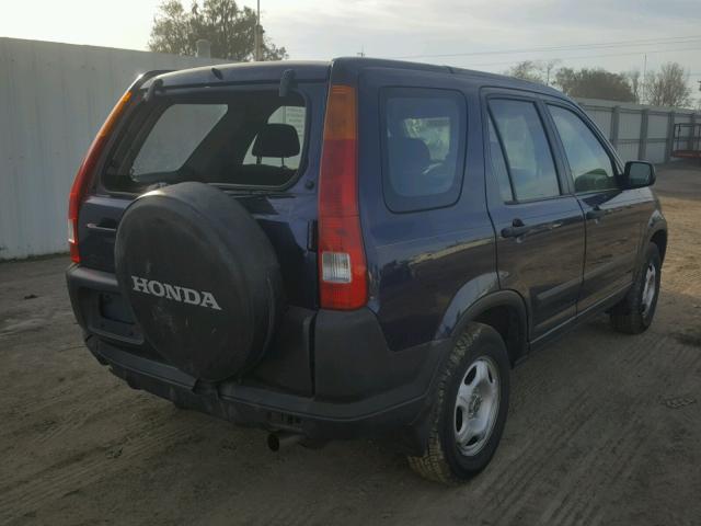 SHSRD68434U205074 - 2004 HONDA CR-V LX BLUE photo 4