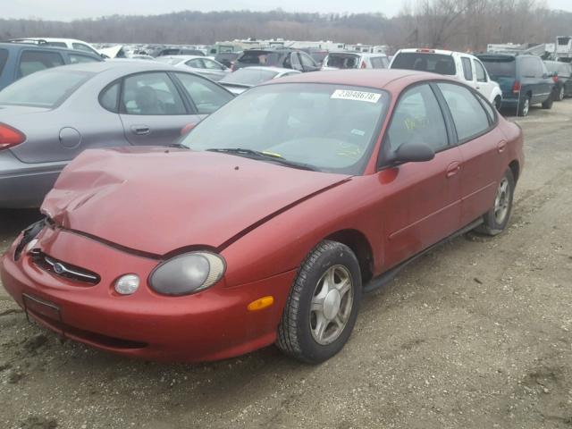 1FAFP53U6XG158514 - 1999 FORD TAURUS SE BURGUNDY photo 2