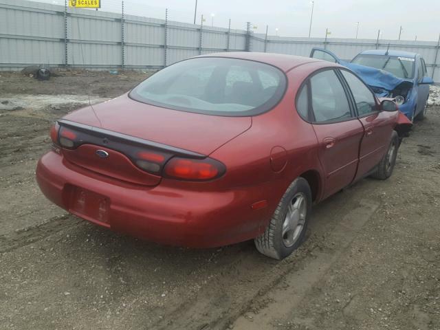 1FAFP53U6XG158514 - 1999 FORD TAURUS SE BURGUNDY photo 4