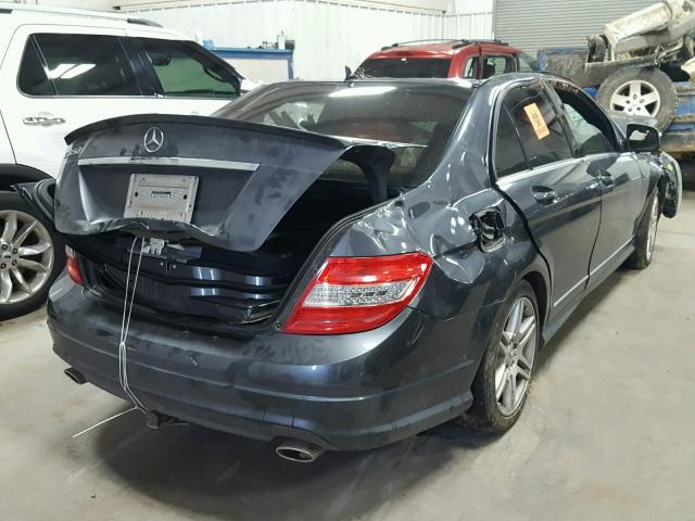 WDDGF56X28F054297 - 2008 MERCEDES-BENZ C 350 GRAY photo 4