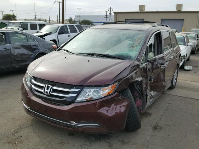 5FNRL5H61FB032762 - 2015 HONDA ODYSSEY EX ბურგუნდია ფოტო 2