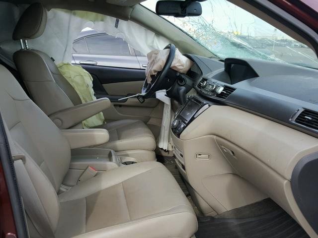 5FNRL5H61FB032762 - 2015 HONDA ODYSSEY EX ბურგუნდია ფოტო 5