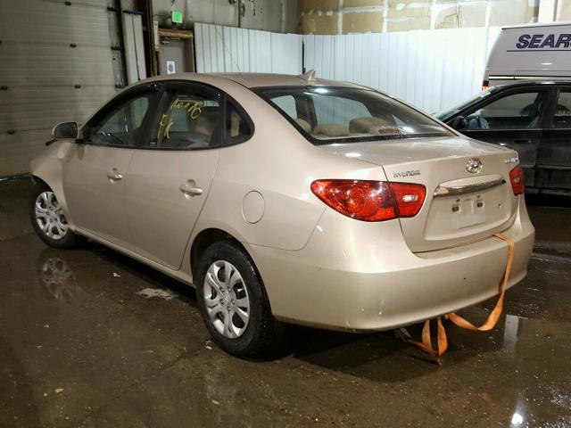 KMHDU4AD3AU940135 - 2010 HYUNDAI ELANTRA BL TAN photo 3