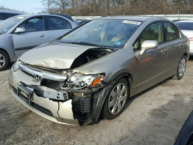 1HGFA16567L032736 - 2007 HONDA CIVIC LX BEIGE photo 2