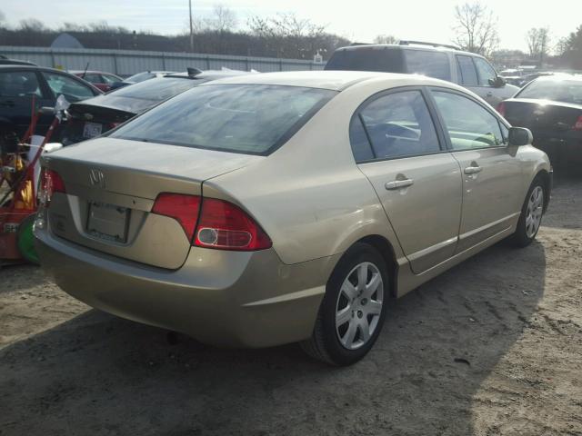 1HGFA16567L032736 - 2007 HONDA CIVIC LX BEIGE photo 4