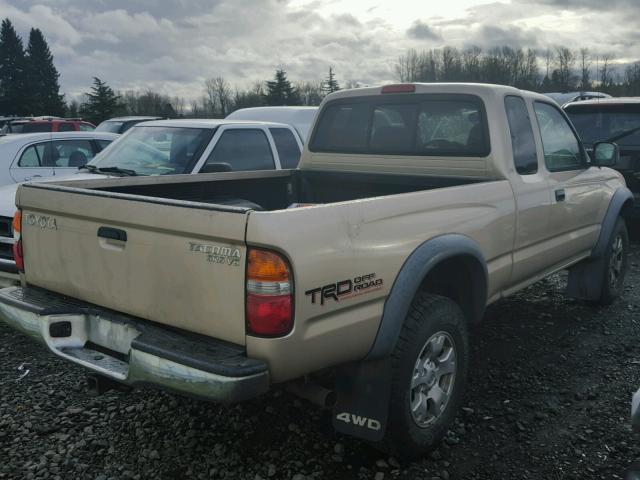 5TEWN72N14Z368206 - 2004 TOYOTA TACOMA XTR GOLD photo 4