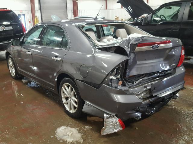 3FAHP0CG4CR232697 - 2012 FORD FUSION SEL GRAY photo 3