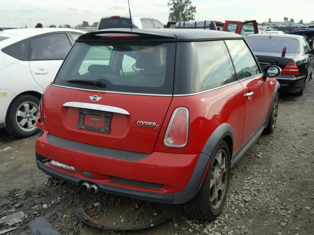 WMWRE33566TJ33478 - 2006 MINI COOPER S RED photo 4