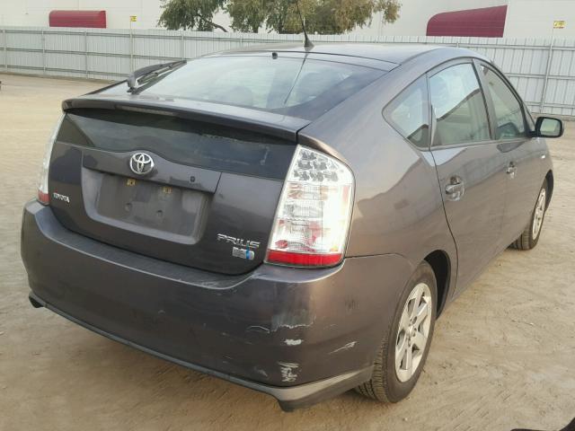 JTDKB20U383313233 - 2008 TOYOTA PRIUS GRAY photo 4