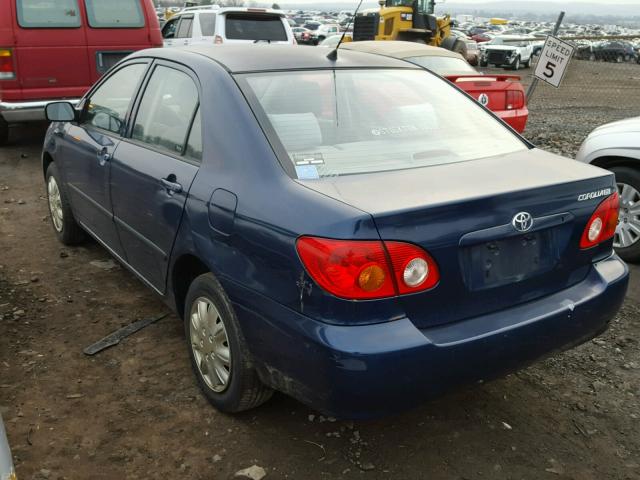 JTDBR32E130033358 - 2003 TOYOTA COROLLA CE BLUE photo 3