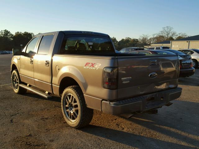 1FTRW12W28KE34188 - 2008 FORD F150 SUPER GRAY photo 3