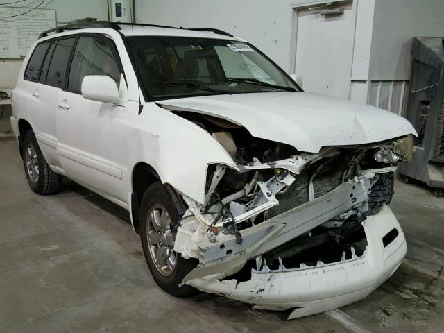 JTEGP21A050065527 - 2005 TOYOTA HIGHLANDER WHITE photo 1