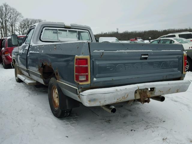 1B7FD1FT1ES205959 - 1984 DODGE D-SERIES D GRAY photo 3