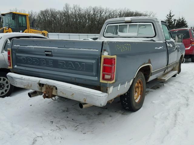 1B7FD1FT1ES205959 - 1984 DODGE D-SERIES D GRAY photo 4