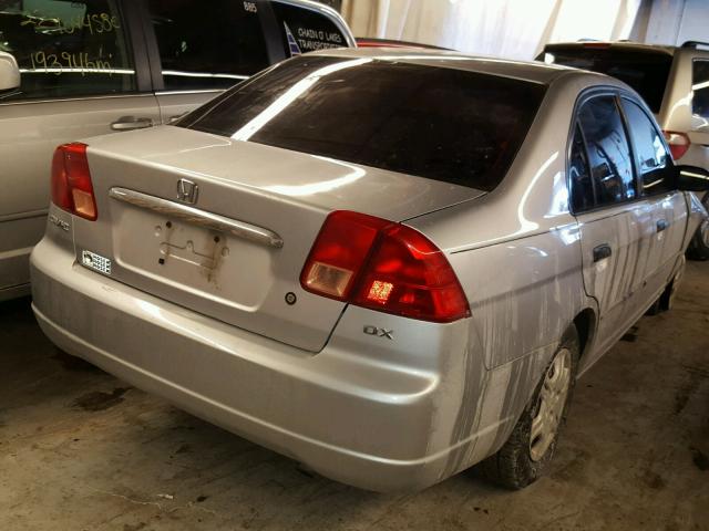 2HGES16182H596903 - 2002 HONDA CIVIC DX SILVER photo 4