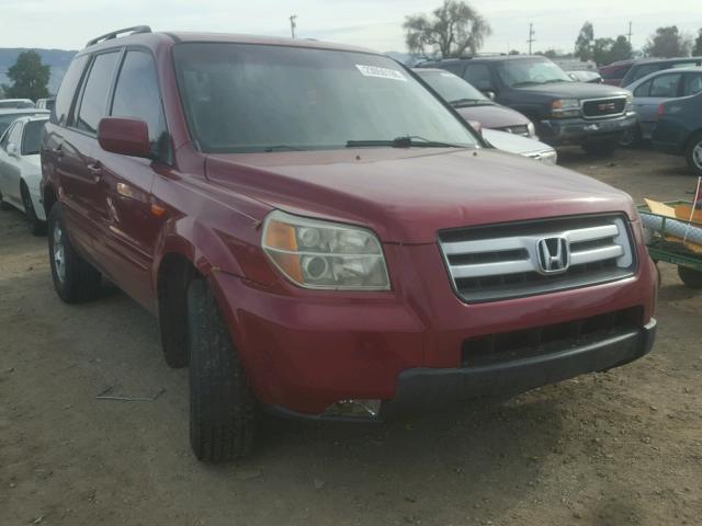 5FNYF18716B025542 - 2006 HONDA PILOT EX BURGUNDY photo 1