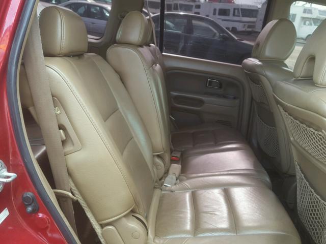 5FNYF18716B025542 - 2006 HONDA PILOT EX BURGUNDY photo 6