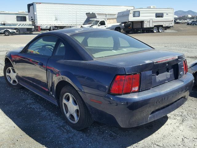 1FAFP40402F120032 - 2002 FORD MUSTANG BLUE photo 3