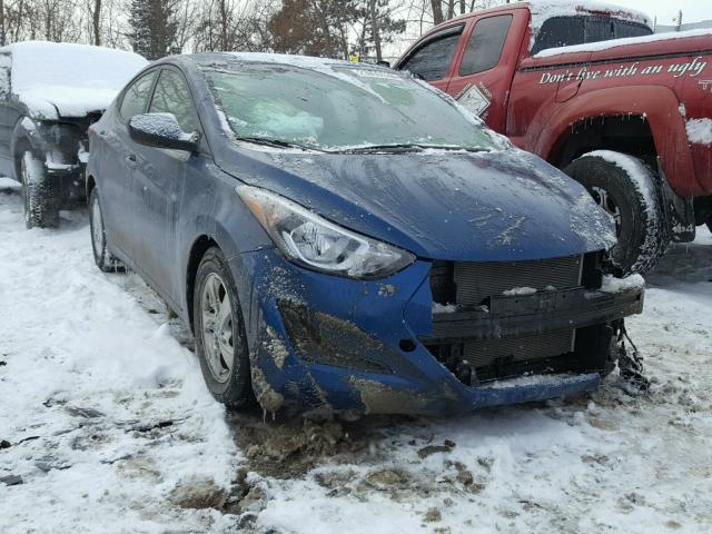 KMHDH4AE9FU425838 - 2015 HYUNDAI ELANTRA SE BLUE photo 1