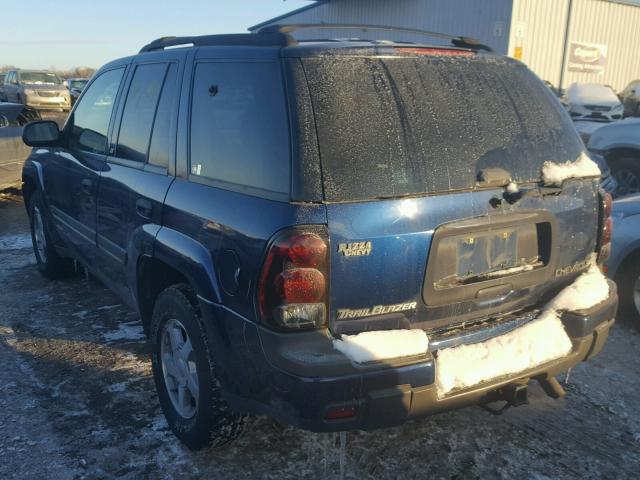 1GNDT13S422103822 - 2002 CHEVROLET TRAILBLAZE BLUE photo 3