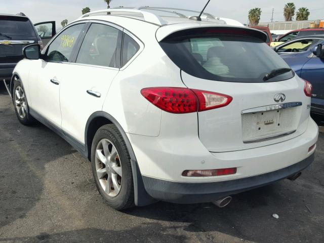 JNKAJ09F18M356145 - 2008 INFINITI EX35 BASE WHITE photo 3