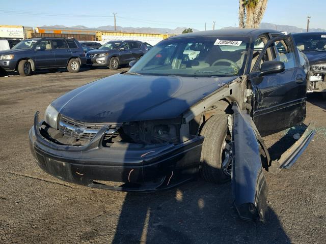 2G1WH52K949422836 - 2004 CHEVROLET IMPALA LS BLACK photo 2