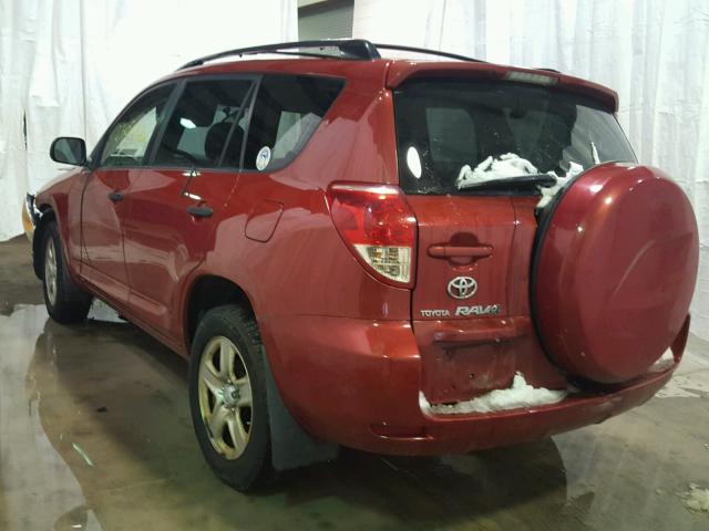 JTMBD33V676045585 - 2007 TOYOTA RAV4 RED photo 3