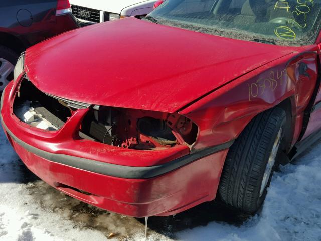 2G1WF52EX49351579 - 2004 CHEVROLET IMPALA RED photo 9