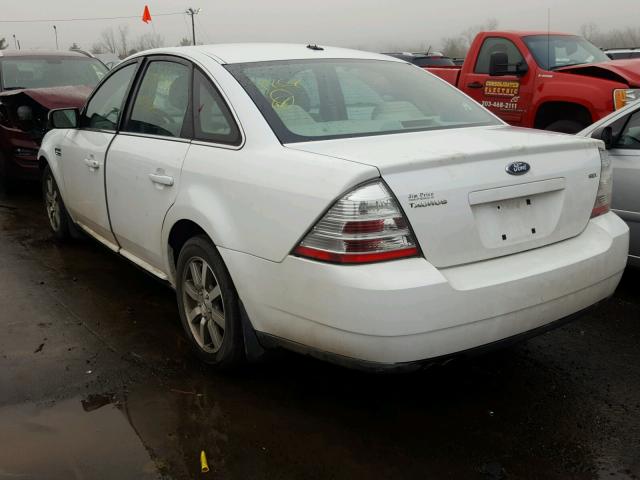 1FAHP24W28G128581 - 2008 FORD TAURUS SEL WHITE photo 3