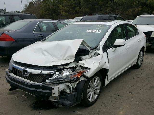 19XFB2F83CE355463 - 2012 HONDA CIVIC EX WHITE photo 2