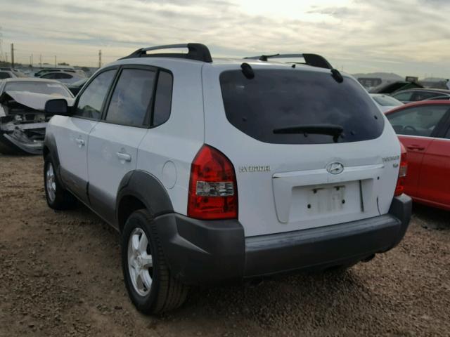 KM8JN12D95U053223 - 2005 HYUNDAI TUCSON GLS WHITE photo 3