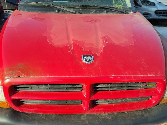 1B7HG2AN91S320878 - 2001 DODGE DAKOTA QUA RED photo 7