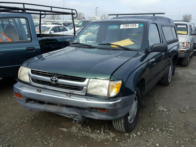 4TANL42N3XZ457061 - 1999 TOYOTA TACOMA GREEN photo 2