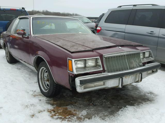 1G4GM47A4FP227583 - 1985 BUICK REGAL LIMI MAROON photo 1