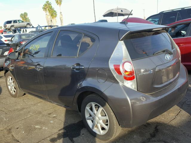 JTDKDTB39D1045556 - 2013 TOYOTA PRIUS C CHARCOAL photo 3