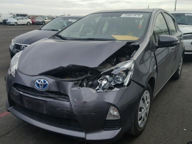 JTDKDTB32C1521452 - 2012 TOYOTA PRIUS C GRAY photo 2