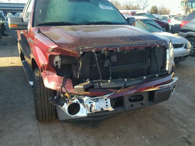 1FTEX1C80AKE30593 - 2010 FORD F150 SUPER BURGUNDY photo 9