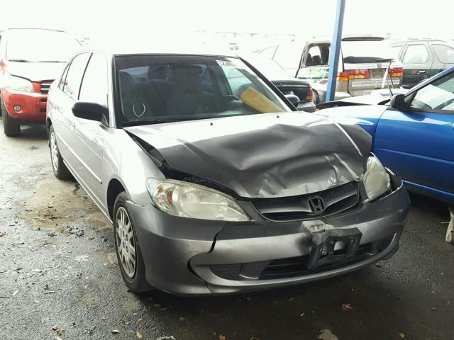 2HGES16525H506068 - 2005 HONDA CIVIC LX GRAY photo 1