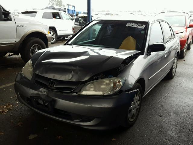 2HGES16525H506068 - 2005 HONDA CIVIC LX GRAY photo 2