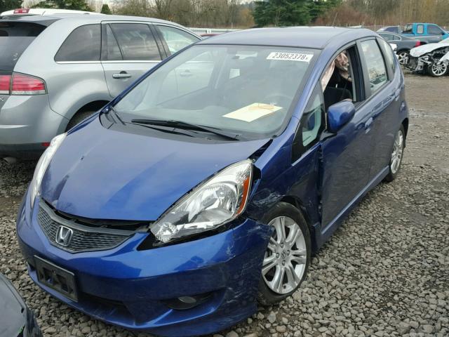 JHMGE8H44AC021678 - 2010 HONDA FIT SPORT BLUE photo 2