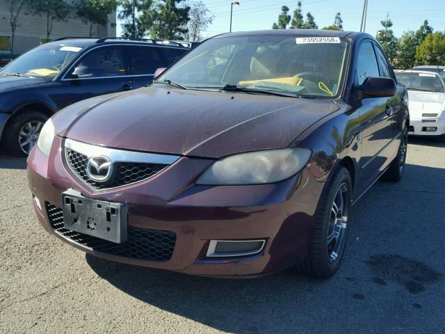 JM1BK12G981822384 - 2008 MAZDA 3 I PURPLE photo 2