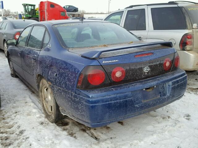 2G1WF52E059143874 - 2005 CHEVROLET IMPALA BLUE photo 3