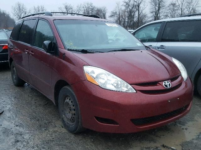 5TDZK23C77S078432 - 2007 TOYOTA SIENNA CE RED photo 1