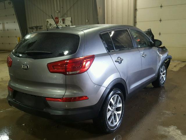 KNDPBCAC2G7802456 - 2016 KIA SPORTAGE L GRAY photo 4